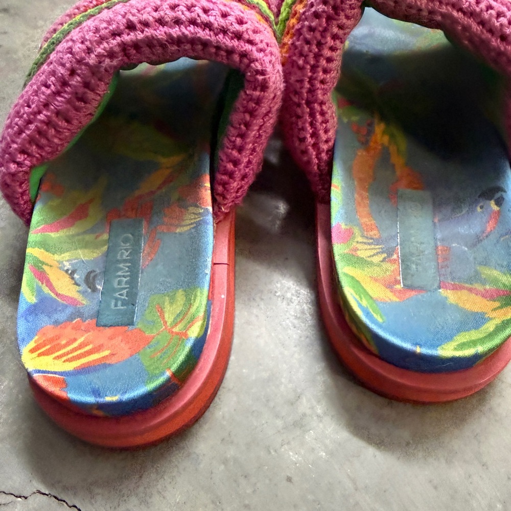 FARM Rio Multicolor Crochet Sandals - Picture 4 of 10